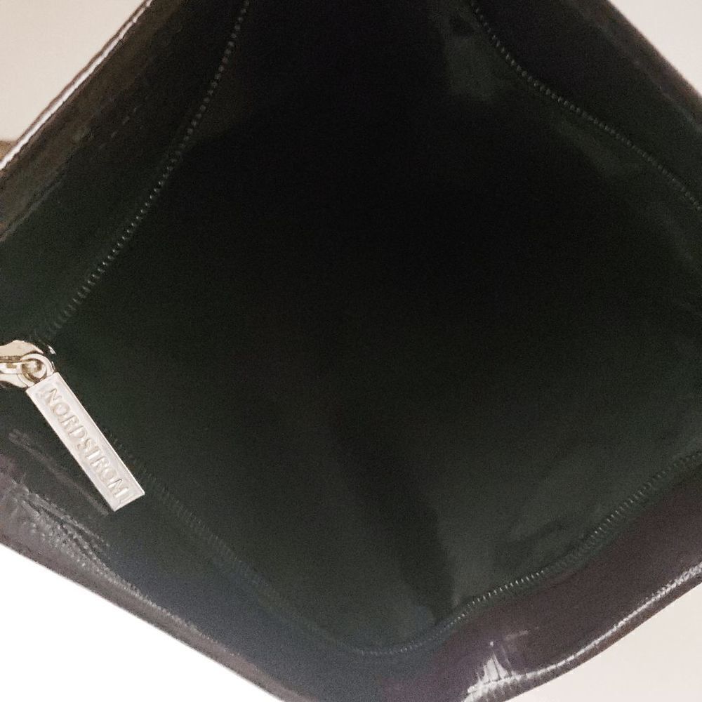Nordstrom Women's Purple Foldable Zipper Faux Leather Clutch Purse - Picture 6 of 6